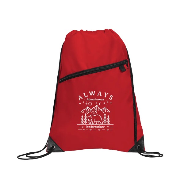 Gemma Recycled Slant Zipper Drawstring Bag 1