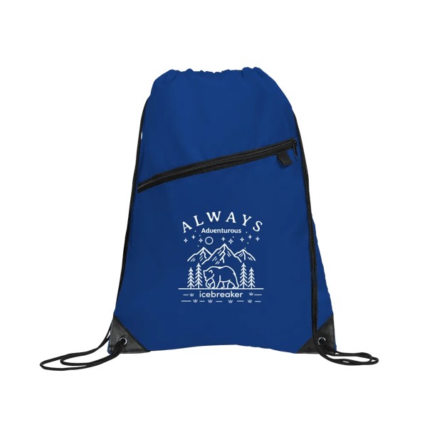 Gemma Recycled Slant Zipper Drawstring Bag 1