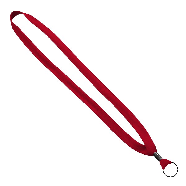 5/8" Polyester Shoelace Lanyard with Metal Crimp & Split-Ring 1