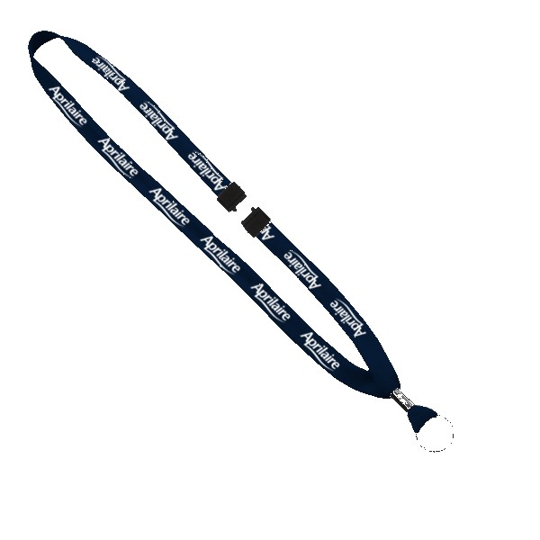 5/8" Polyester Shoelace Lanyard with Metal Crimp & Split-Ring 1