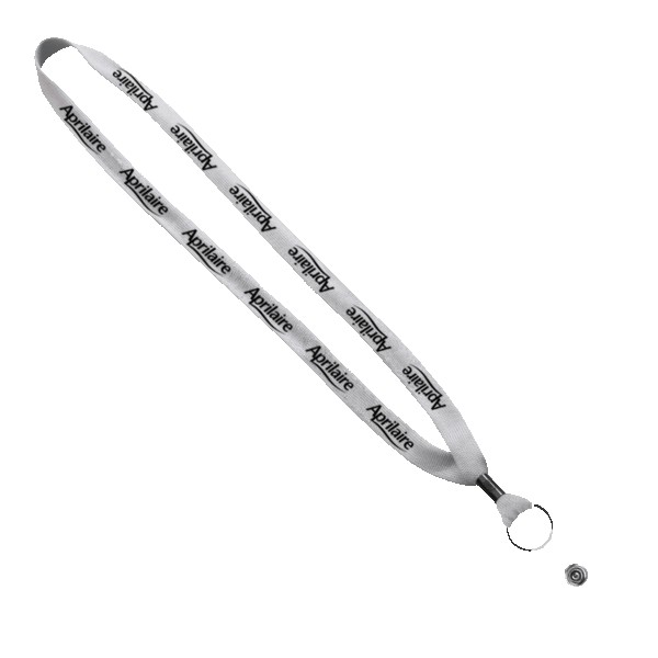 5/8" Polyester Shoelace Lanyard with Metal Crimp & Split-Ring 1