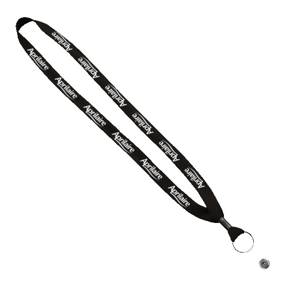 5/8" Polyester Shoelace Lanyard with Metal Crimp & Split-Ring 1
