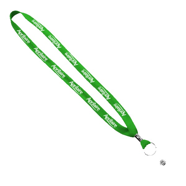 5/8" Polyester Shoelace Lanyard with Metal Crimp & Split-Ring 1