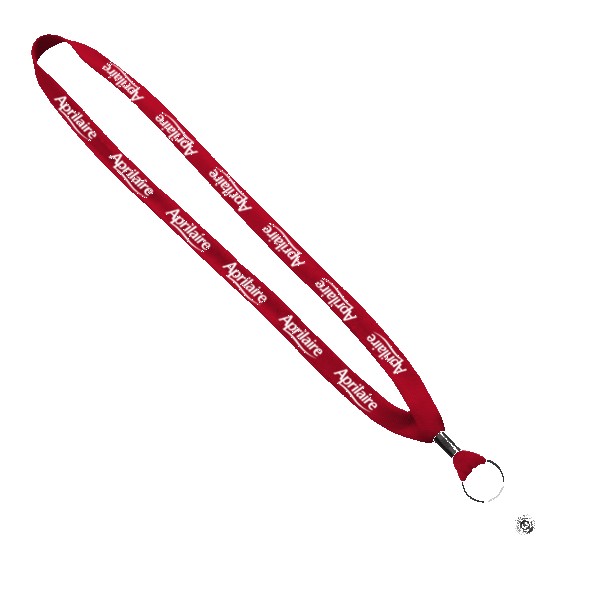 5/8" Polyester Shoelace Lanyard with Metal Crimp & Split-Ring 1