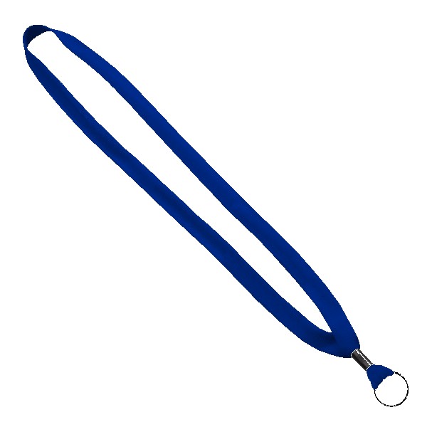 5/8" Polyester Shoelace Lanyard with Metal Crimp & Split-Ring 1