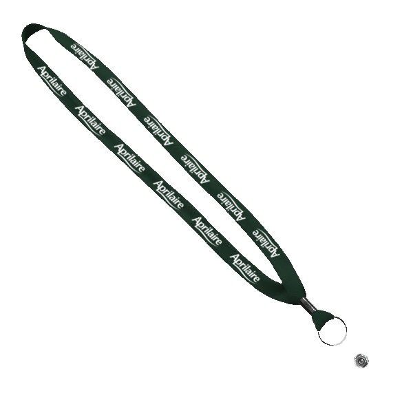 5/8" Polyester Shoelace Lanyard with Metal Crimp & Split-Ring 1