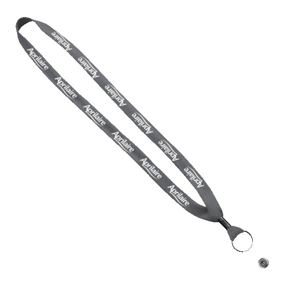 5/8" Polyester Shoelace Lanyard with Metal Crimp & Split-Ring 1