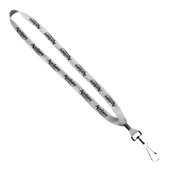 5/8" Polyester Shoelace Lanyard with Metal Crimp & Split-Ring 1