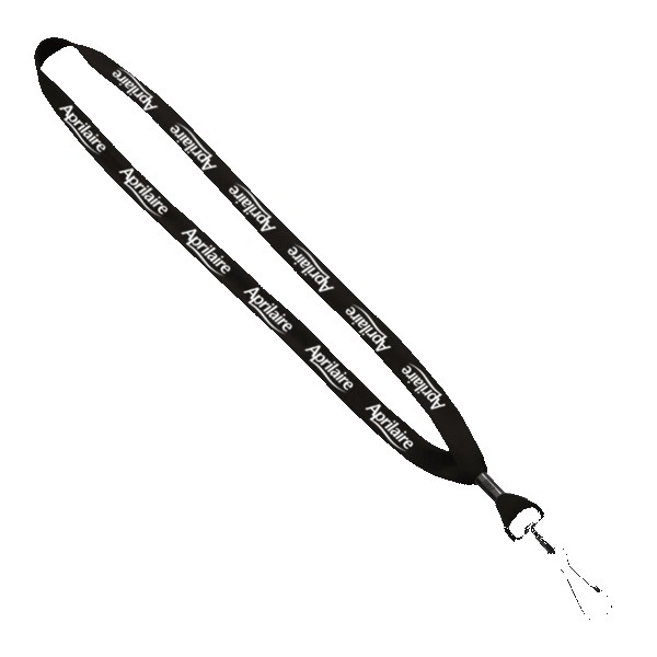 5/8" Polyester Shoelace Lanyard with Metal Crimp & Split-Ring 1