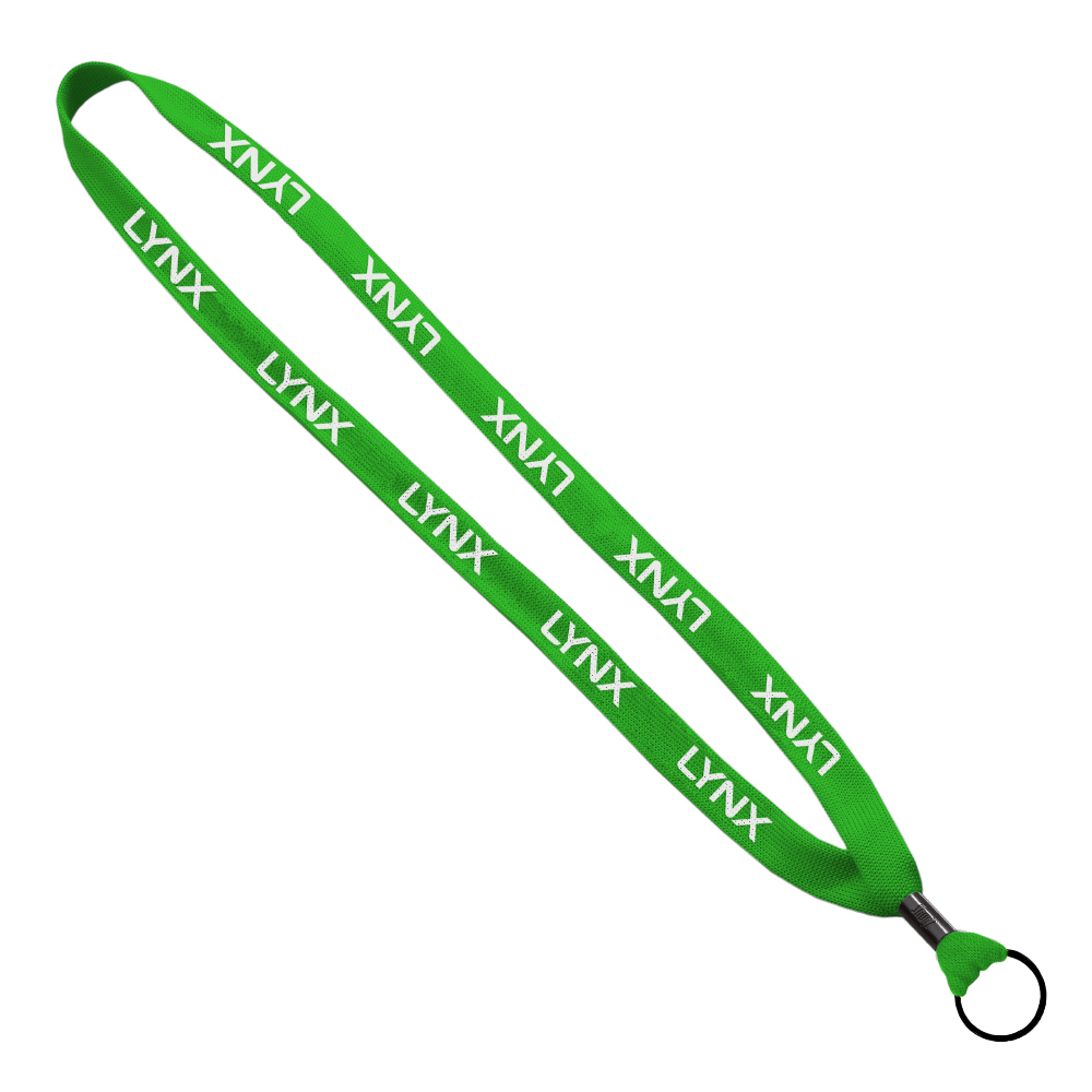 5/8" Polyester Shoelace Lanyard with Metal Crimp & Split-Ring 1