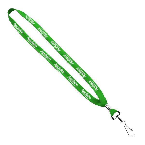 5/8" Polyester Shoelace Lanyard with Metal Crimp & Split-Ring 1