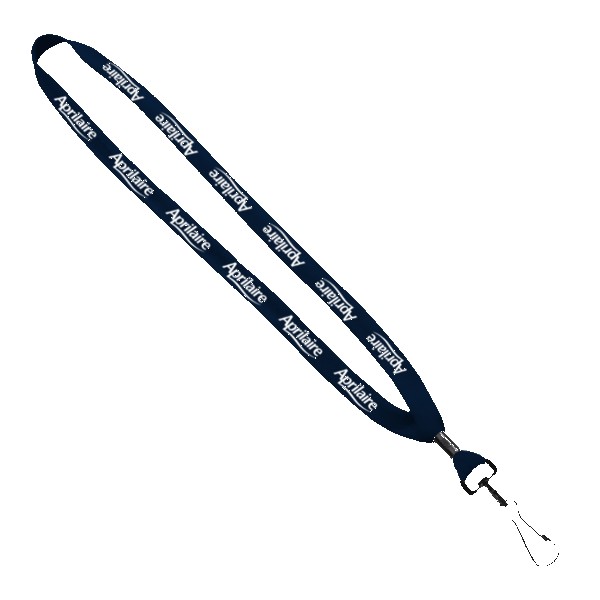 5/8" Polyester Shoelace Lanyard with Metal Crimp & Split-Ring 1