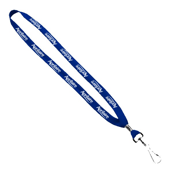5/8" Polyester Shoelace Lanyard with Metal Crimp & Split-Ring 1