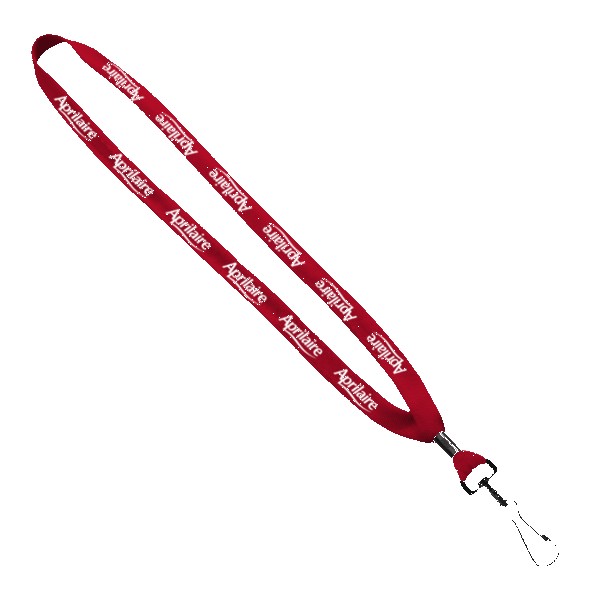 5/8" Polyester Shoelace Lanyard with Metal Crimp & Split-Ring 1