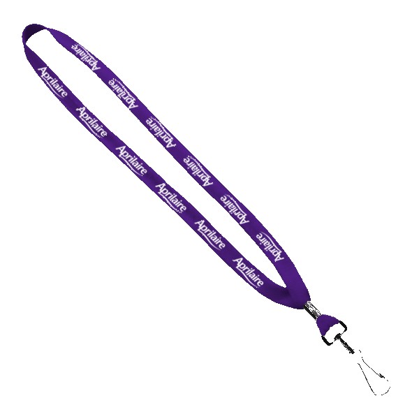 5/8" Polyester Shoelace Lanyard with Metal Crimp & Split-Ring 1