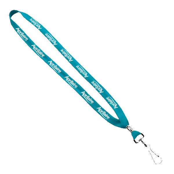 5/8" Polyester Shoelace Lanyard with Metal Crimp & Split-Ring 1