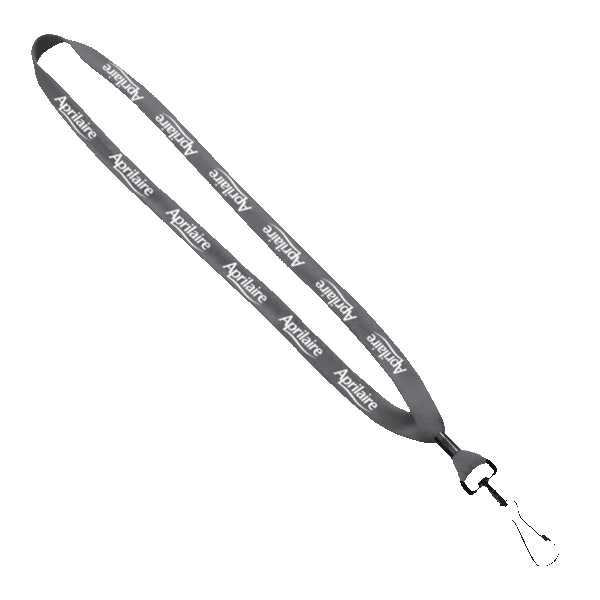 5/8" Polyester Shoelace Lanyard with Metal Crimp & Split-Ring 1