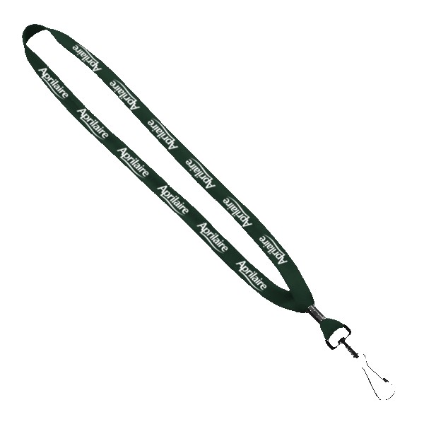 5/8" Polyester Shoelace Lanyard with Metal Crimp & Split-Ring 1