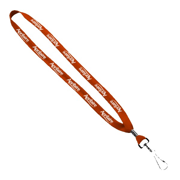 5/8" Polyester Shoelace Lanyard with Metal Crimp & Split-Ring 1