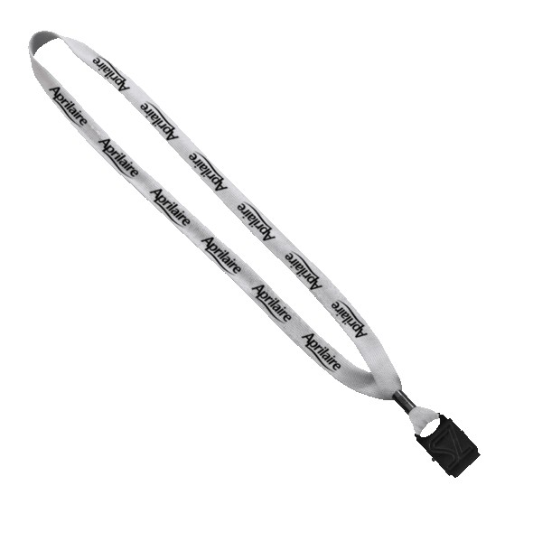 5/8" Polyester Shoelace Lanyard with Metal Crimp & Split-Ring 1