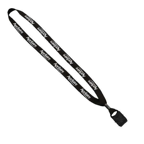 5/8" Polyester Shoelace Lanyard with Metal Crimp & Split-Ring 1