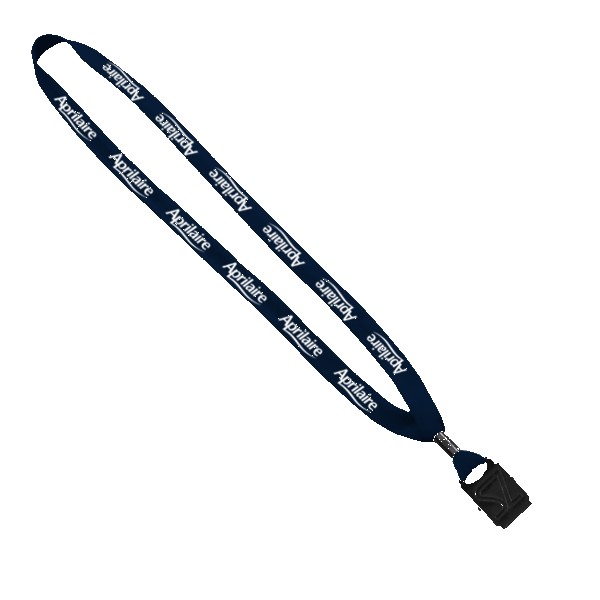 5/8" Polyester Shoelace Lanyard with Metal Crimp & Split-Ring 1