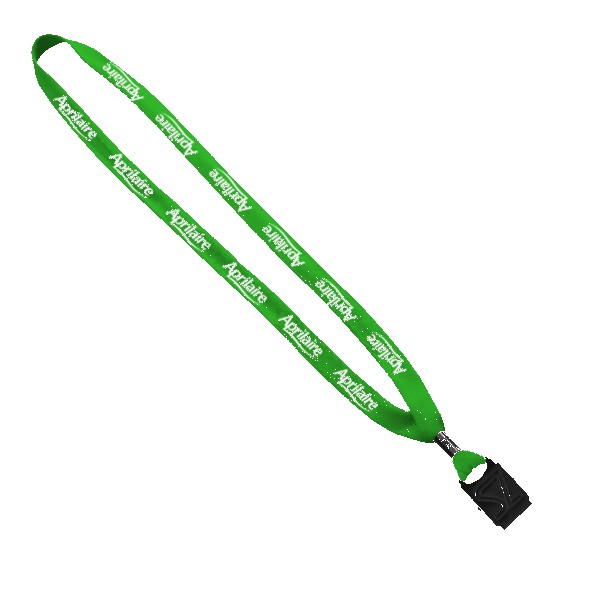 5/8" Polyester Shoelace Lanyard with Metal Crimp & Split-Ring 1