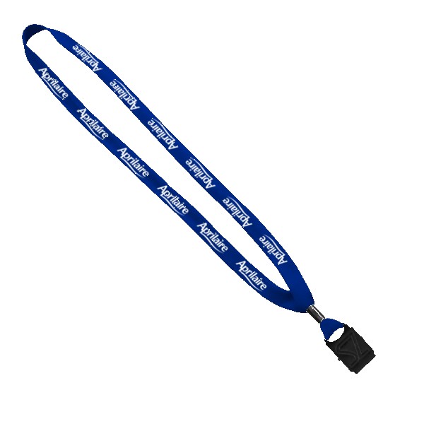 5/8" Polyester Shoelace Lanyard with Metal Crimp & Split-Ring 1