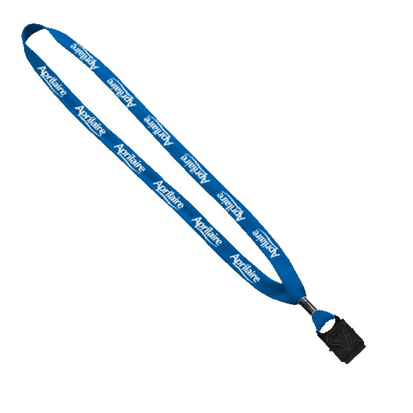 5/8" Polyester Shoelace Lanyard with Metal Crimp & Split-Ring 1
