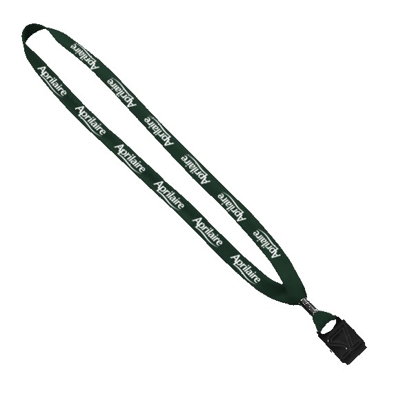 5/8" Polyester Shoelace Lanyard with Metal Crimp & Split-Ring 1