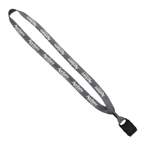 5/8" Polyester Shoelace Lanyard with Metal Crimp & Split-Ring 1
