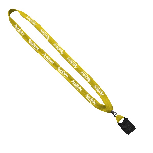 5/8" Polyester Shoelace Lanyard with Metal Crimp & Split-Ring 1