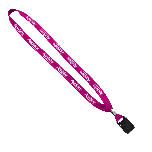 5/8" Polyester Shoelace Lanyard with Metal Crimp & Split-Ring 1