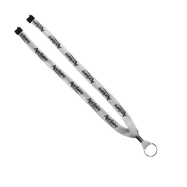 5/8" Polyester Shoelace Lanyard with Metal Crimp & Split-Ring 1