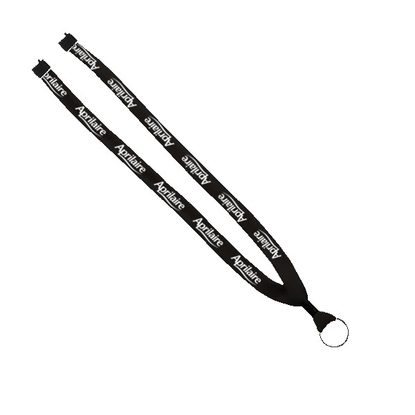 5/8" Polyester Shoelace Lanyard with Metal Crimp & Split-Ring 1