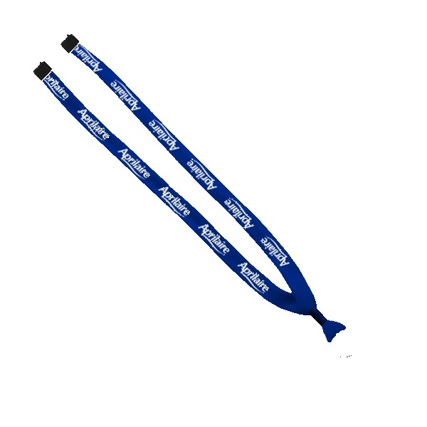 5/8" Polyester Shoelace Lanyard with Metal Crimp & Split-Ring 1