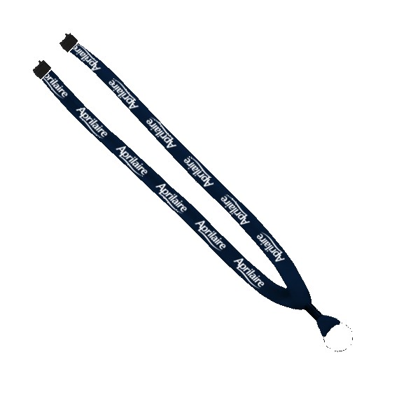 5/8" Polyester Shoelace Lanyard with Metal Crimp & Split-Ring 1