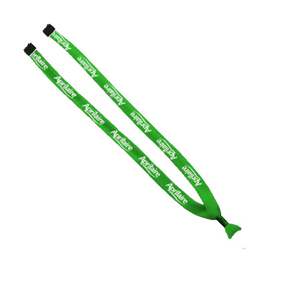 5/8" Polyester Shoelace Lanyard with Metal Crimp & Split-Ring 1