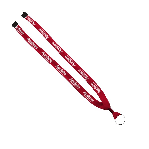 5/8" Polyester Shoelace Lanyard with Metal Crimp & Split-Ring 1