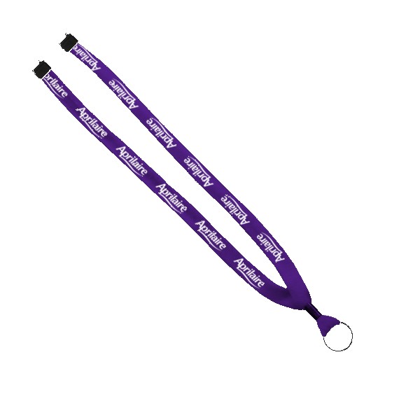 5/8" Polyester Shoelace Lanyard with Metal Crimp & Split-Ring 1