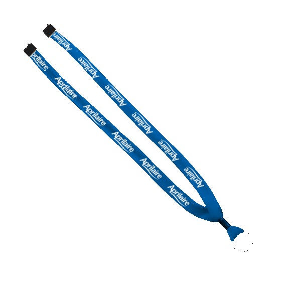 5/8" Polyester Shoelace Lanyard with Metal Crimp & Split-Ring 1
