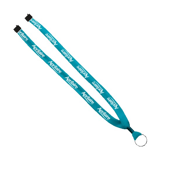 5/8" Polyester Shoelace Lanyard with Metal Crimp & Split-Ring 1