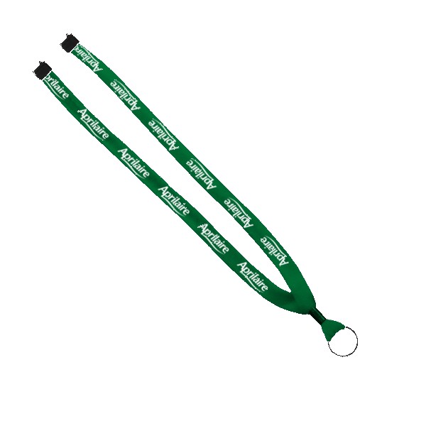 5/8" Polyester Shoelace Lanyard with Metal Crimp & Split-Ring 1