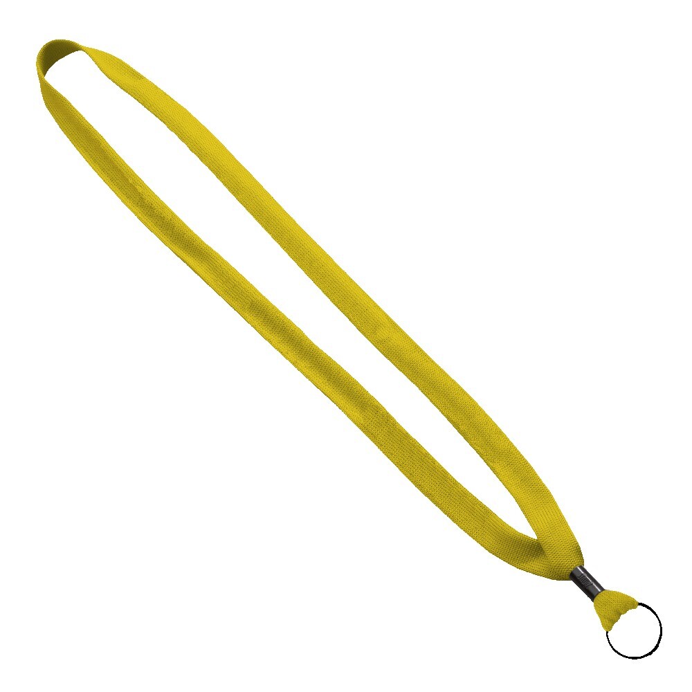 5/8" Polyester Shoelace Lanyard with Metal Crimp & Split-Ring 1