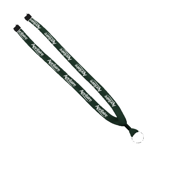 5/8" Polyester Shoelace Lanyard with Metal Crimp & Split-Ring 1