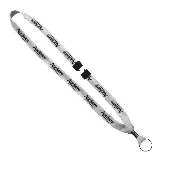 5/8" Polyester Shoelace Lanyard with Metal Crimp & Split-Ring 1