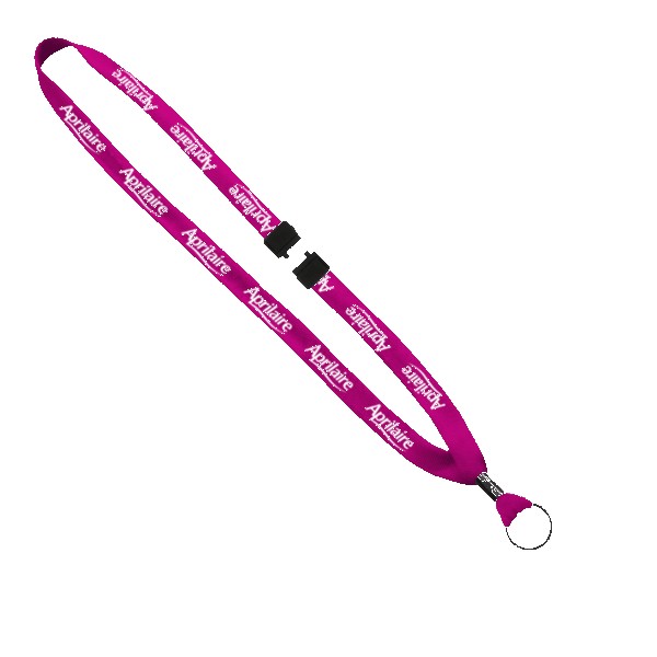 5/8" Polyester Shoelace Lanyard with Metal Crimp & Split-Ring 1