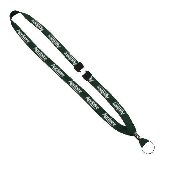 5/8" Polyester Shoelace Lanyard with Metal Crimp & Split-Ring 1