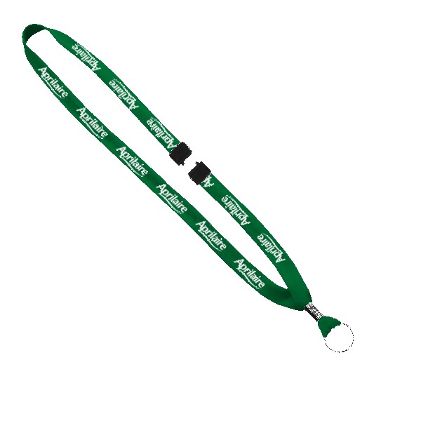 5/8" Polyester Shoelace Lanyard with Metal Crimp & Split-Ring 1