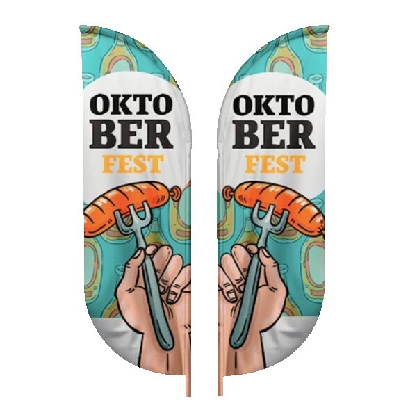 IMPORT 15%27 Double-Sided Blade Flag with Ground Spike 1 IMPORT 15%27 Double-Sided Blade Flag with Ground Spike 1